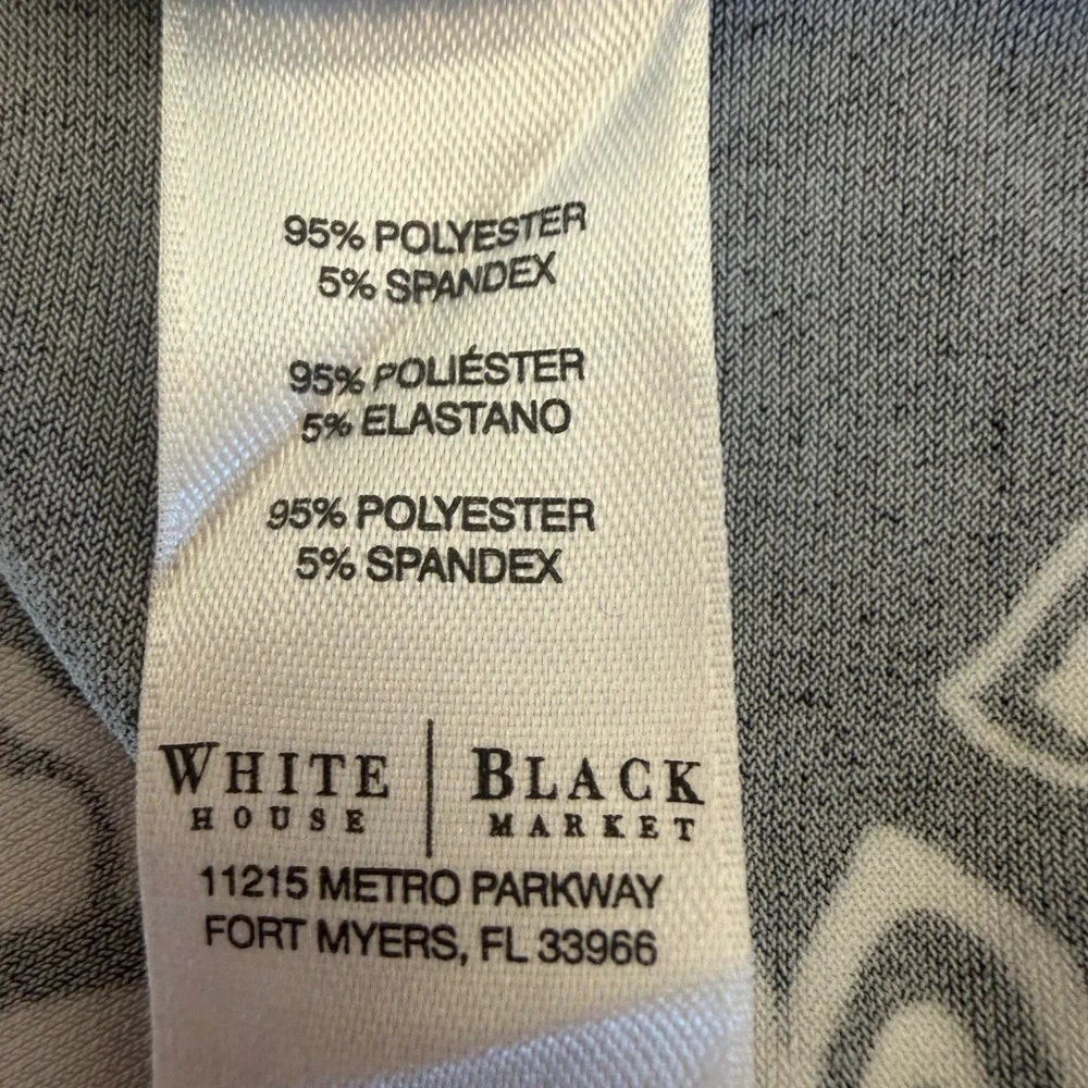 White House Black Market Paisley Chain Link Tunic Top, 3/4 Sleeve, Size Medium - Picture 7 of 10